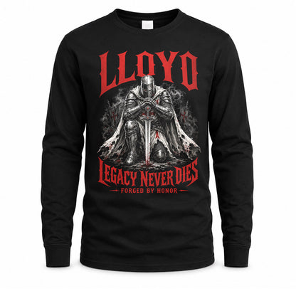 LLOYD HS90-K04-109 - NAME Legacy Never Dies Forged By Honor Personalized Knight