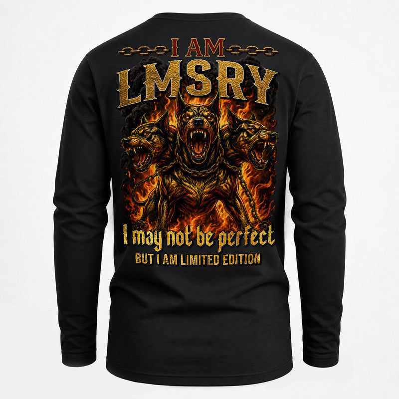 LMSRY MP88-F2-168–Personalized Bold Quote Apparel “I Am NAME I May Not Be Perfect But I Am Limited Edition