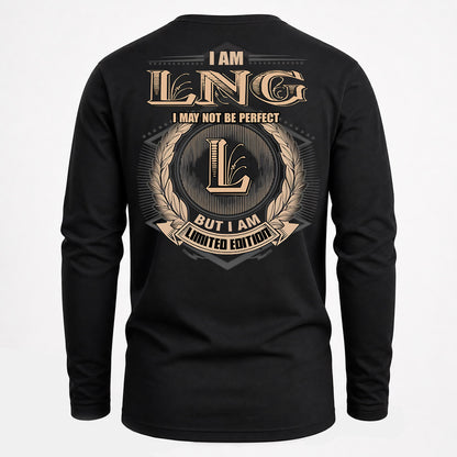 LNG PH55-T25-Personalized Name Quote Apparel “I Am NAME May Not Be Perfect But I Am Limited Edition”