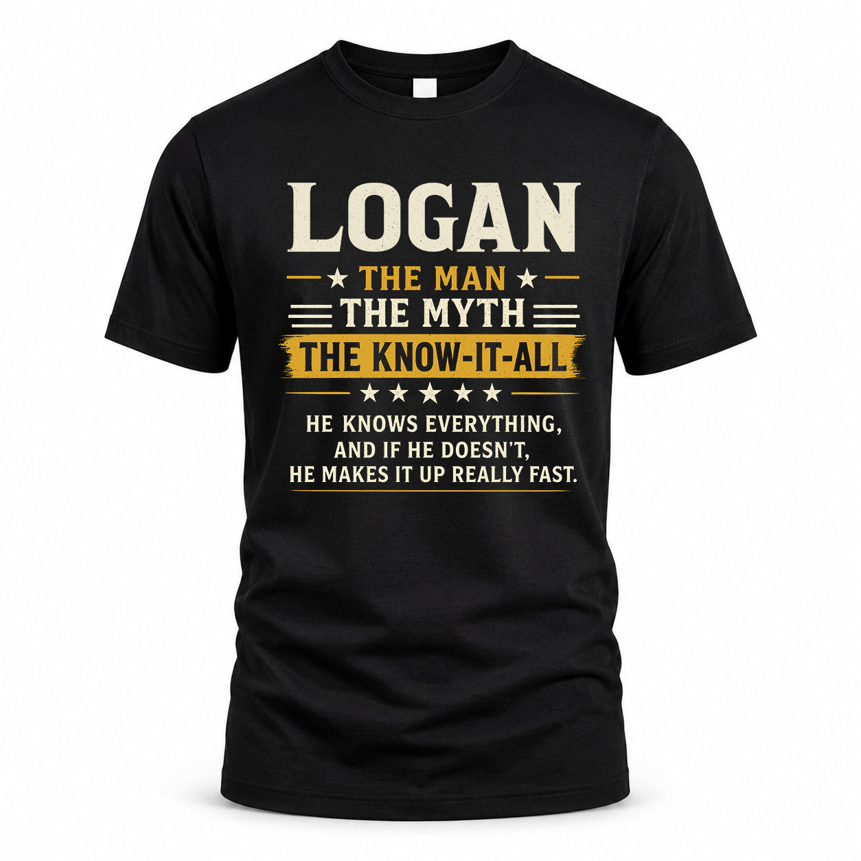 LOGAN TM90-K04-125 - NAME Legendary Know-It-All Personalized Funny Shirt