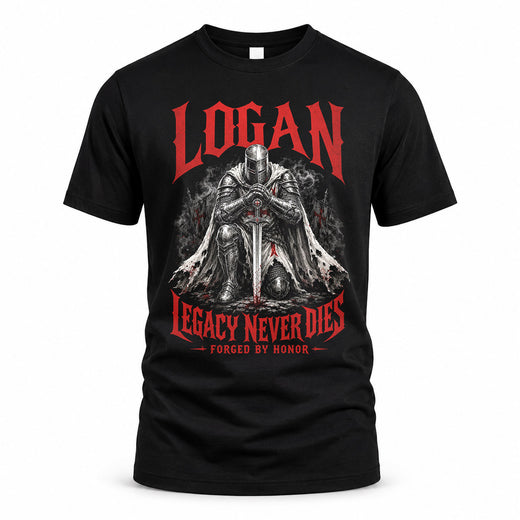 LOGAN HS90-K04-109 - NAME Legacy Never Dies Forged By Honor Personalized Knight