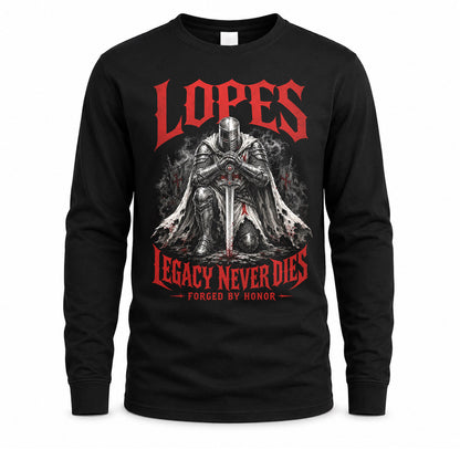 LOPES HS90-K04-109 - NAME Legacy Never Dies Forged By Honor Personalized Knight