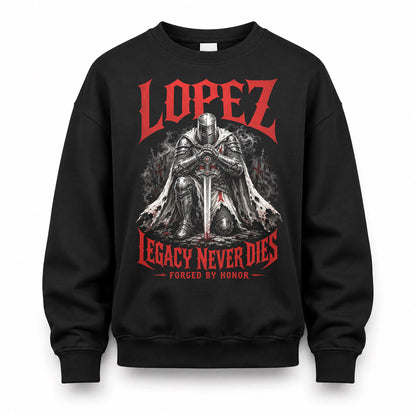 LOPEZ HS90-K04-109 - NAME Legacy Never Dies Forged By Honor Personalized Knight