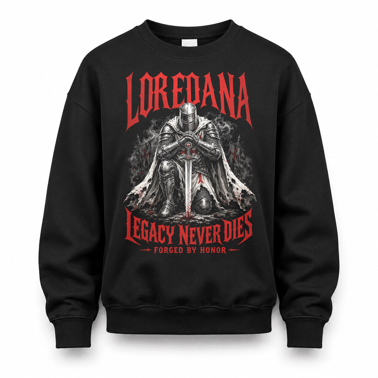 LOREDANA HS90-K04-109 - NAME Legacy Never Dies Forged By Honor Personalized Knight