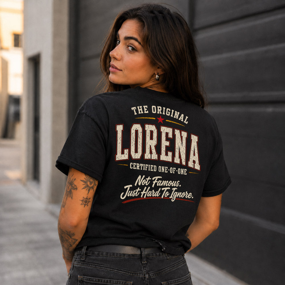 LORENA W68-F2-168 – Personalized Original Issue Apparel “The Original NAME Certified One-of-One"
