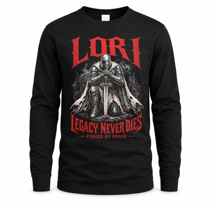 LORI HS90-K04-109 - NAME Legacy Never Dies Forged By Honor Personalized Knight