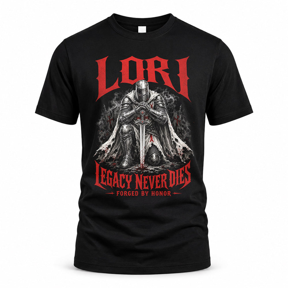 LORI HS90-K04-109 - NAME Legacy Never Dies Forged By Honor Personalized Knight