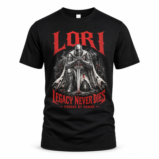LORI HS90-K04-109 - NAME Legacy Never Dies Forged By Honor Personalized Knight