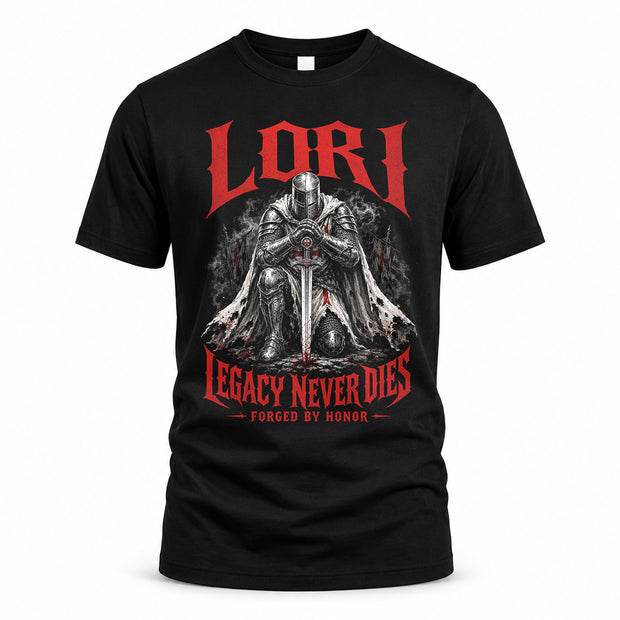 LORI HS90-K04-109 - NAME Legacy Never Dies Forged By Honor Personalized Knight