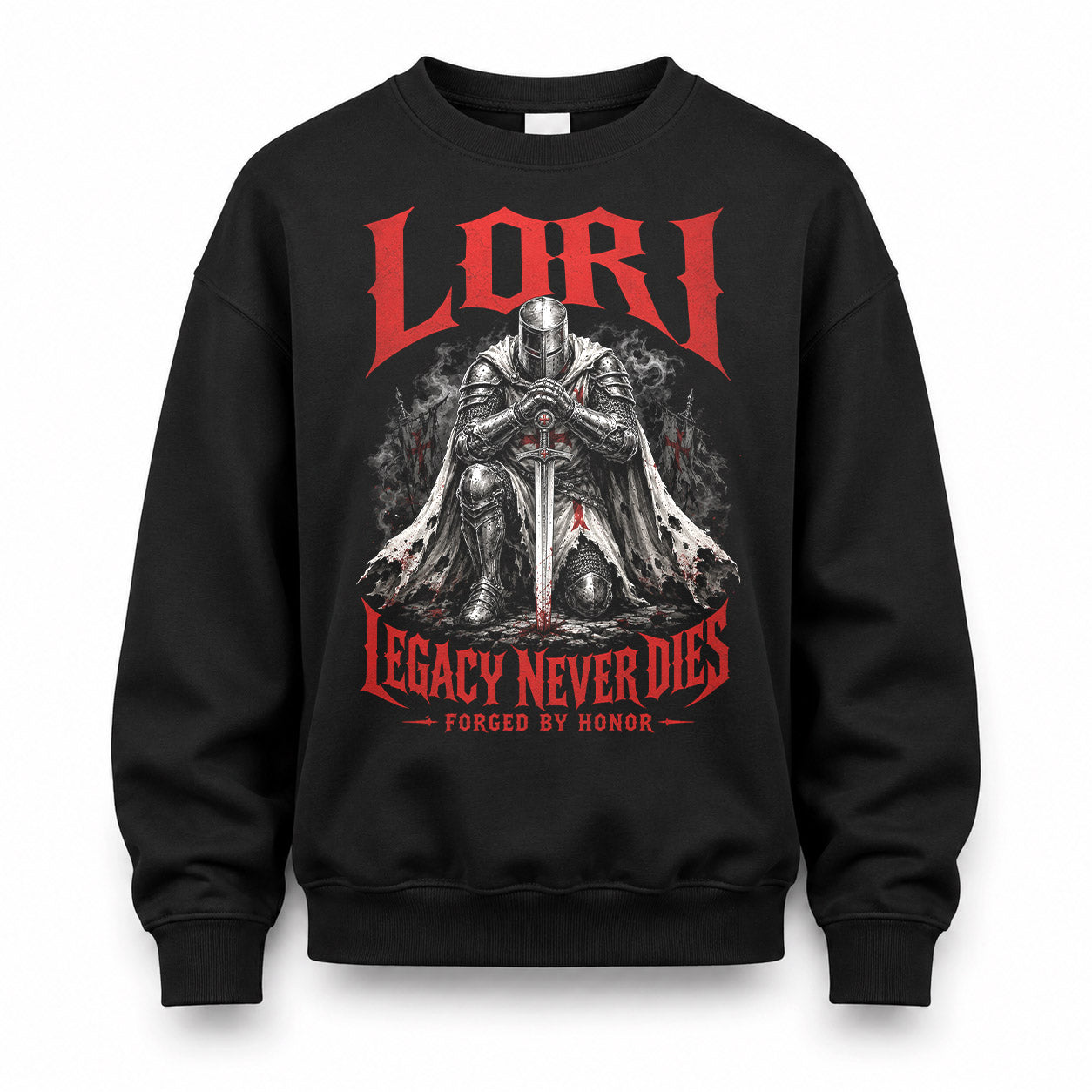 LORI HS90-K04-109 - NAME Legacy Never Dies Forged By Honor Personalized Knight