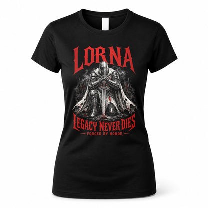 LORNA HS90-K04-109 - NAME Legacy Never Dies Forged By Honor Personalized Knight