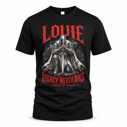 LOUIE HS90-K04-109 - NAME Legacy Never Dies Forged By Honor Personalized Knight
