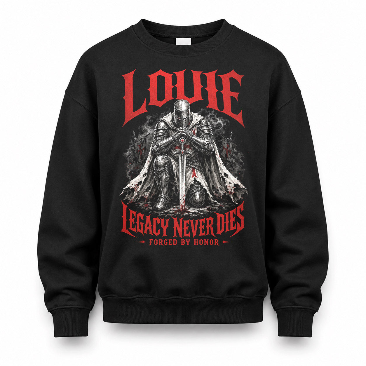 LOUIE HS90-K04-109 - NAME Legacy Never Dies Forged By Honor Personalized Knight