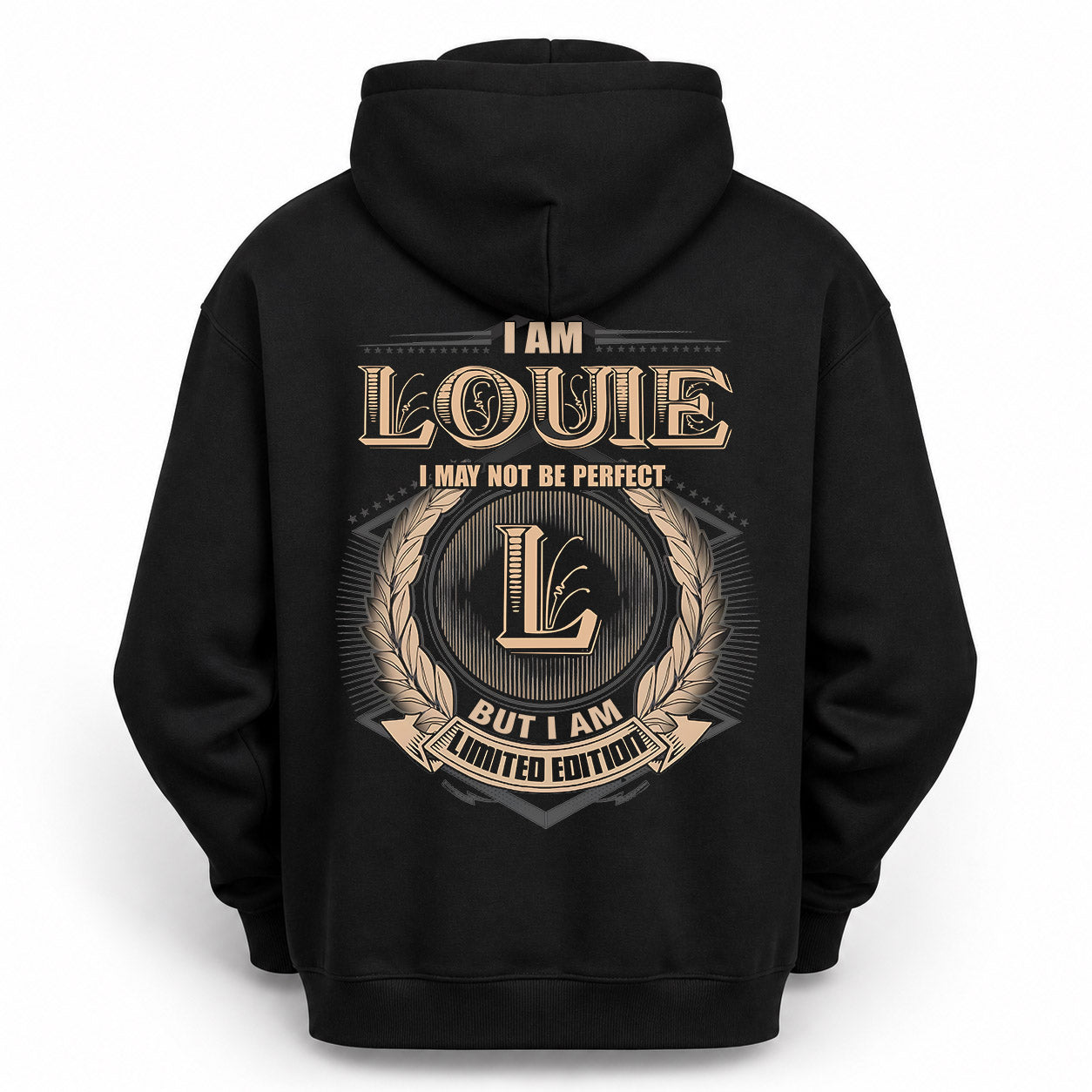 LOUIE PH55-T25-Personalized Name Quote Apparel “I Am NAME May Not Be Perfect But I Am Limited Edition”