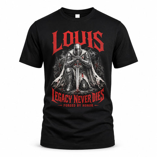 LOUIS HS90-K04-109 - NAME Legacy Never Dies Forged By Honor Personalized Knight