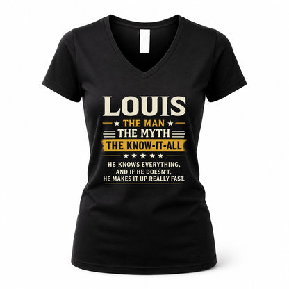 LOUIS TM90-K04-125 - NAME Legendary Know-It-All Personalized Funny Shirt