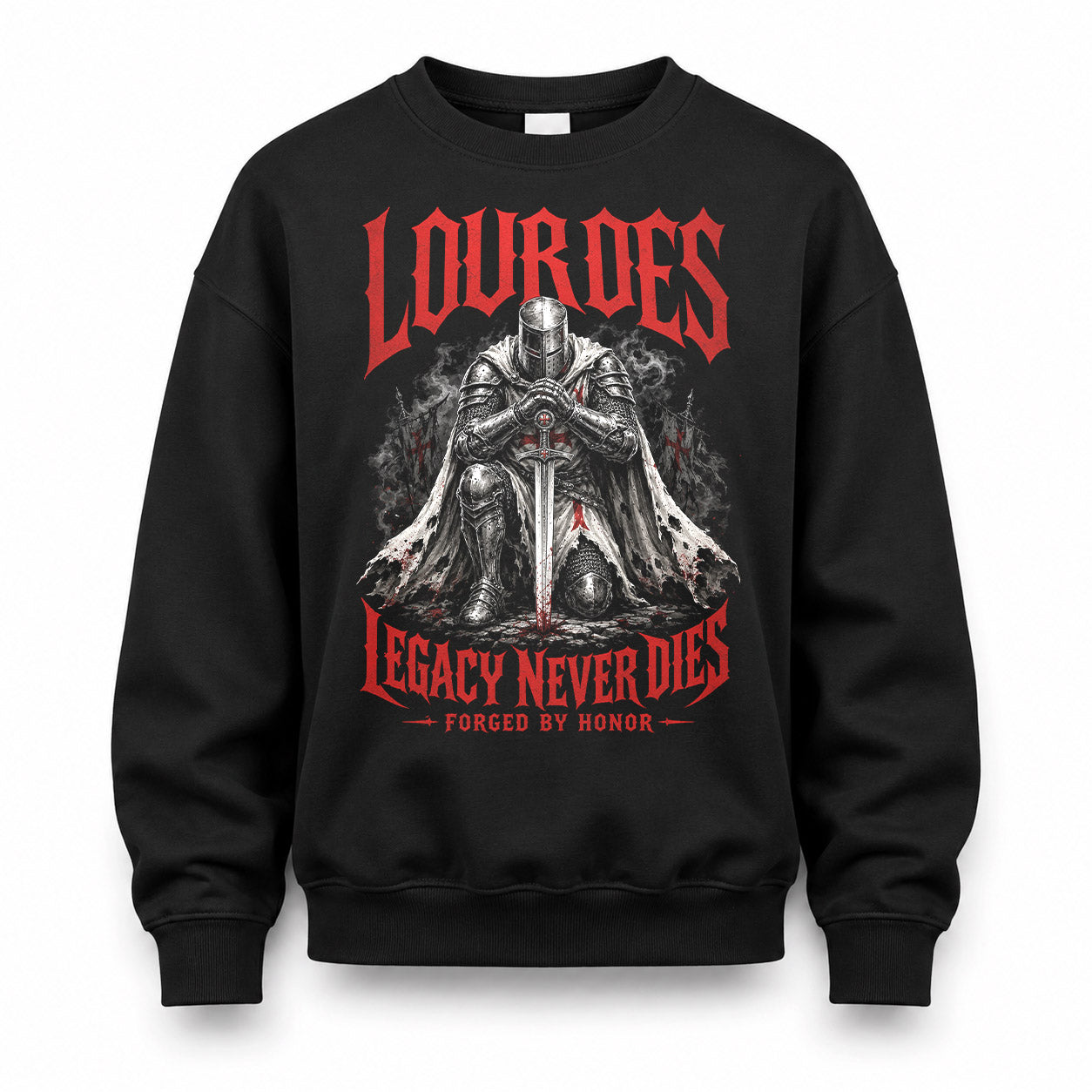 LOURDES HS90-K04-109 - NAME Legacy Never Dies Forged By Honor Personalized Knight