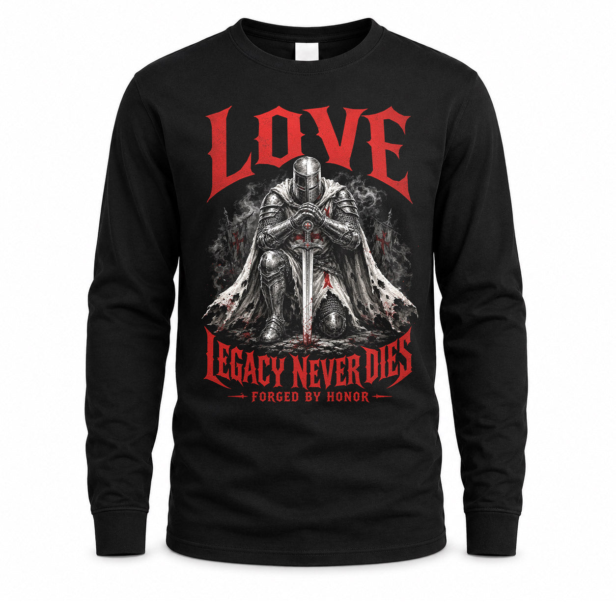 LOVE HS90-K04-109 - NAME Legacy Never Dies Forged By Honor Personalized Knight
