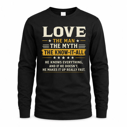 LOVE TM90-K04-125 - NAME Legendary Know-It-All Personalized Funny Shirt