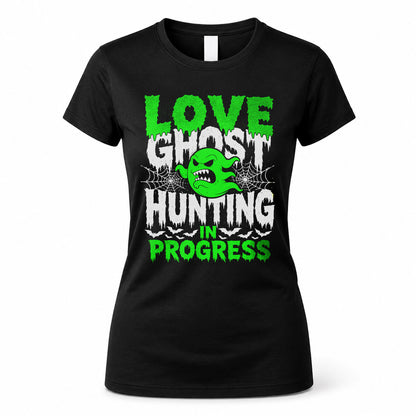 LOVE HW22-K06-109 - NAME Ghost Hunting In Progress Personalized Halloween Shirt