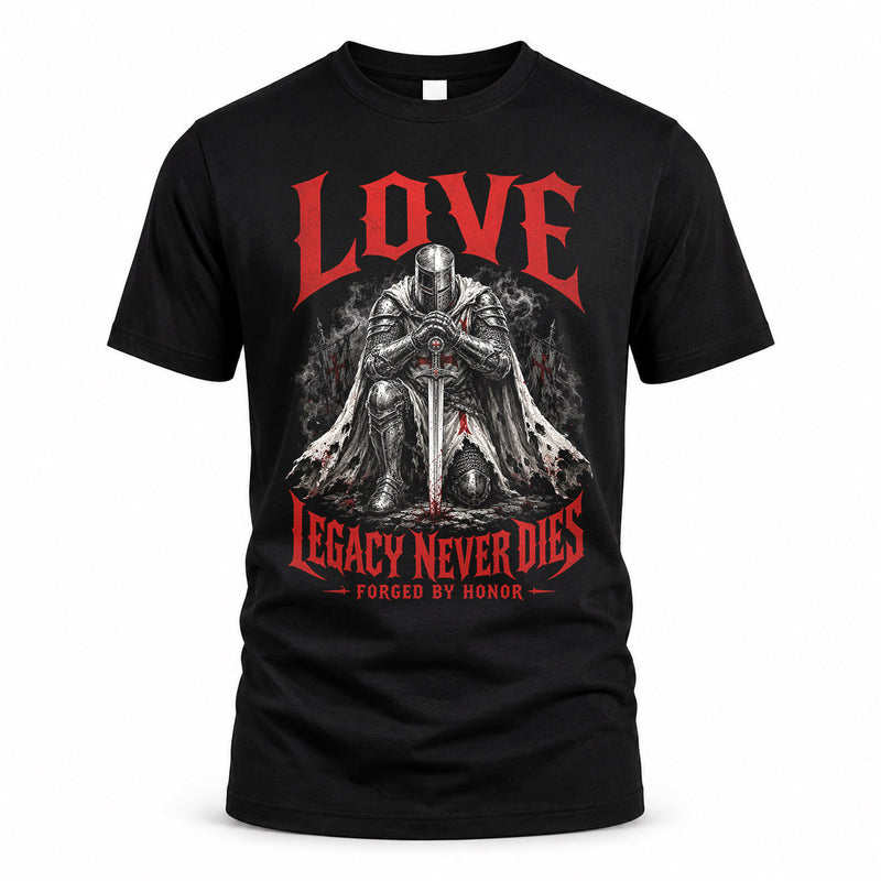LOVE HS90-K04-109 - NAME Legacy Never Dies Forged By Honor Personalized Knight
