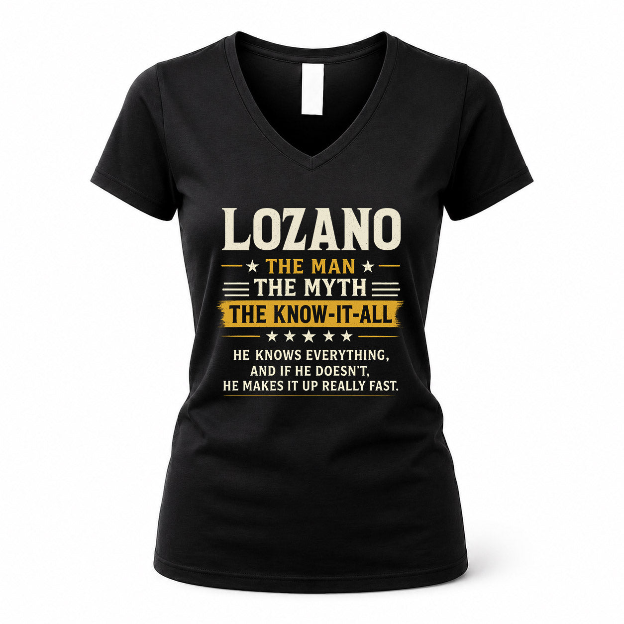 LOZANO TM90-K04-125 - NAME Legendary Know-It-All Personalized Funny Shirt