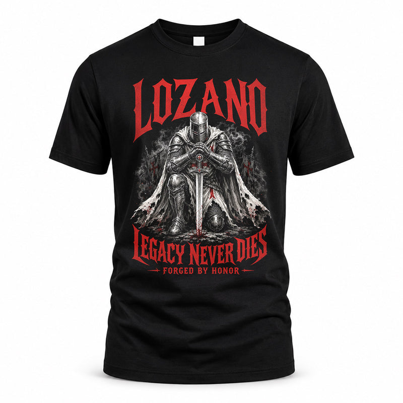 LOZANO HS90-K04-109 - NAME Legacy Never Dies Forged By Honor Personalized Knight