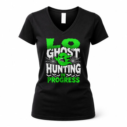 LO HW22-K06-109 - NAME Ghost Hunting In Progress Personalized Halloween Shirt