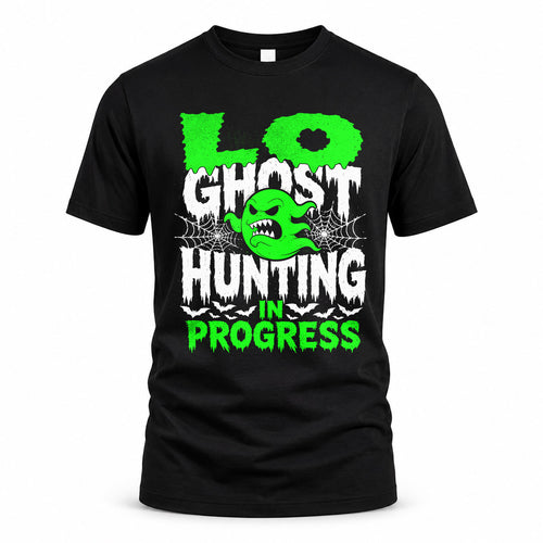 LO HW22-K06-109 - NAME Ghost Hunting In Progress Personalized Halloween Shirt