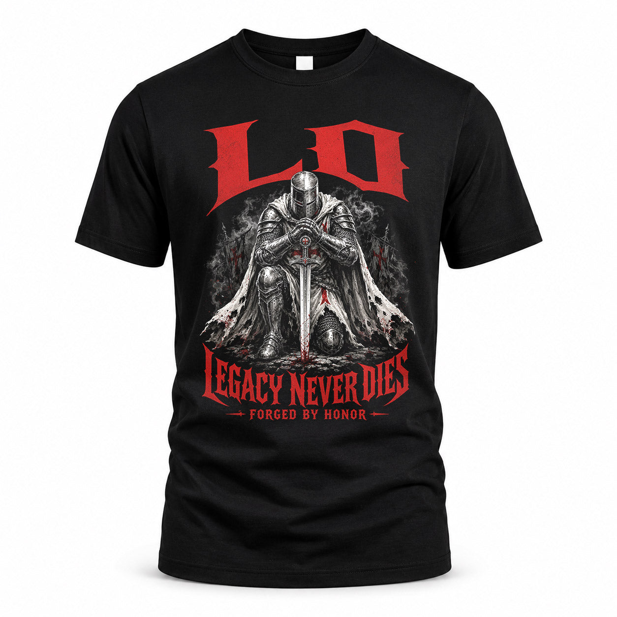 LO HS90-K04-109 - NAME Legacy Never Dies Forged By Honor Personalized Knight