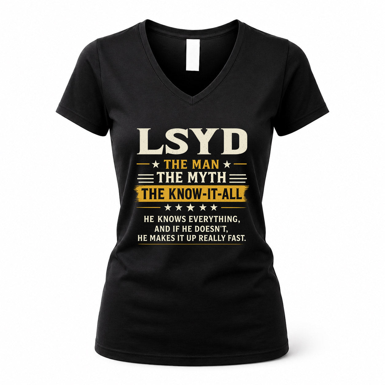LSYD TM90-K04-125 - NAME Legendary Know-It-All Personalized Funny Shirt