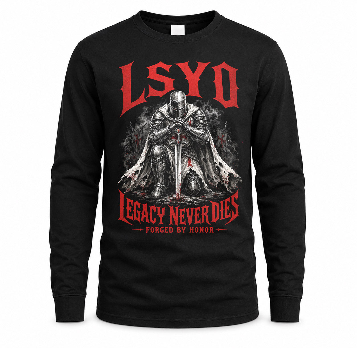 LSYD HS90-K04-109 - NAME Legacy Never Dies Forged By Honor Personalized Knight