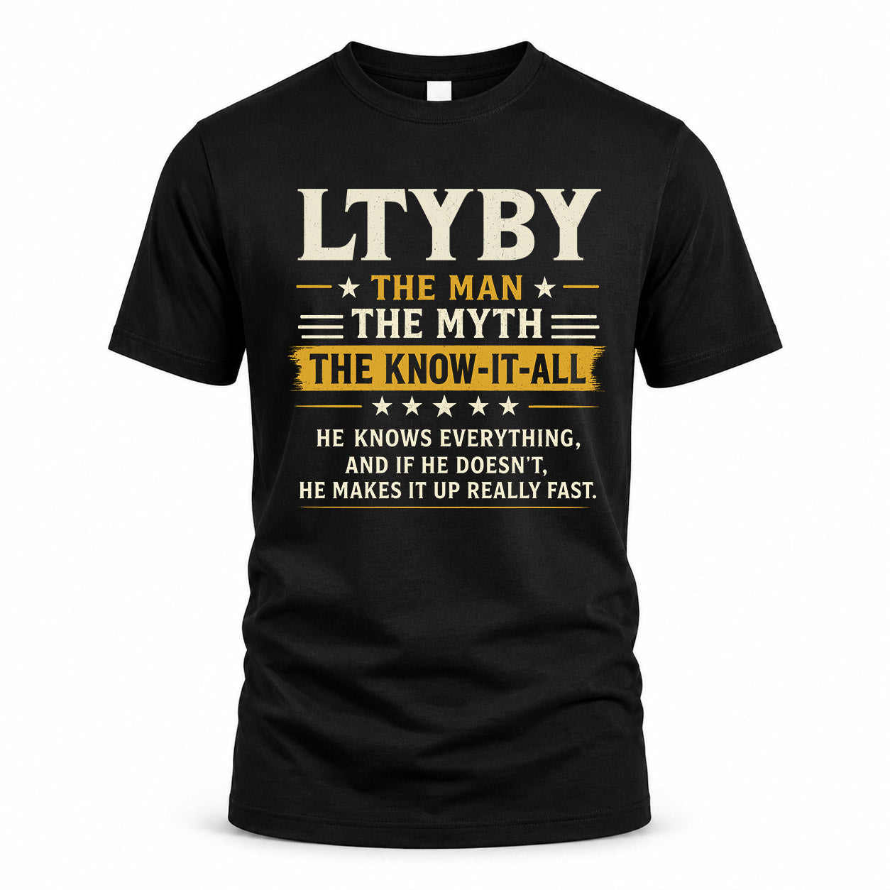 LTYBY TM90-K04-125 - NAME Legendary Know-It-All Personalized Funny Shirt