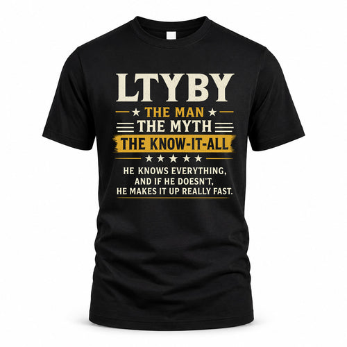 LTYBY TM90-K04-125 - NAME Legendary Know-It-All Personalized Funny Shirt
