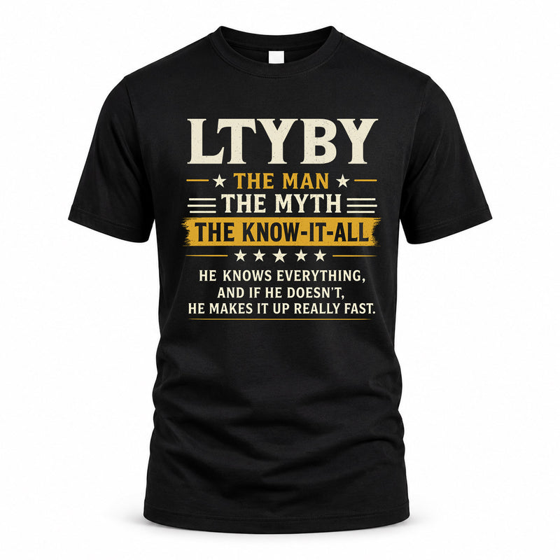 LTYBY TM90-K04-125 - NAME Legendary Know-It-All Personalized Funny Shirt