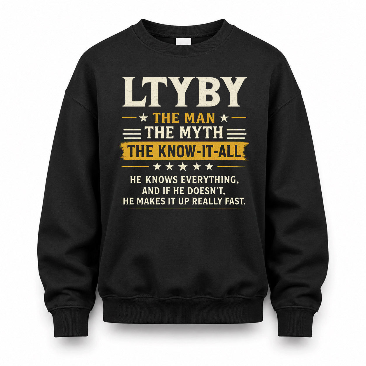 LTYBY TM90-K04-125 - NAME Legendary Know-It-All Personalized Funny Shirt