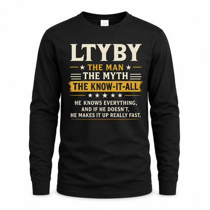 LTYBY TM90-K04-125 - NAME Legendary Know-It-All Personalized Funny Shirt