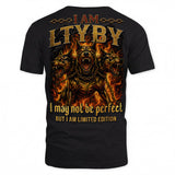 LTYBY MP88-F2-168–Personalized Bold Quote Apparel “I Am NAME I May Not Be Perfect But I Am Limited Edition