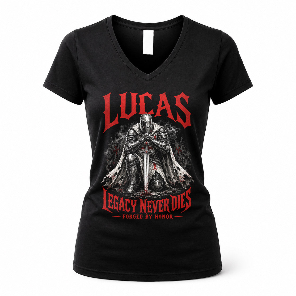 LUCAS HS90-K04-109 - NAME Legacy Never Dies Forged By Honor Personalized Knight