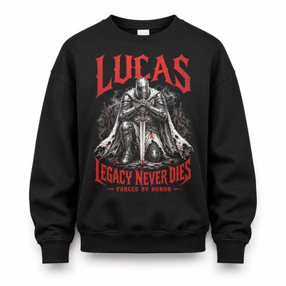 LUCAS HS90-K04-109 - NAME Legacy Never Dies Forged By Honor Personalized Knight
