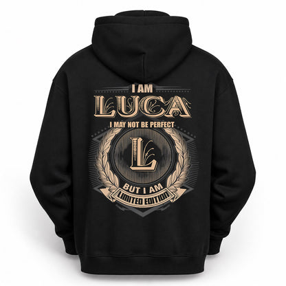 LUCA PH55-T25-Personalized Name Quote Apparel “I Am NAME May Not Be Perfect But I Am Limited Edition”