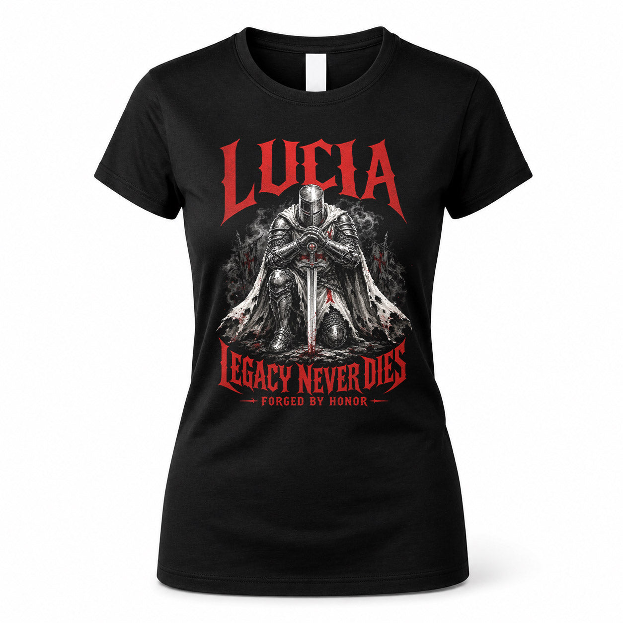 LUCIA HS90-K04-109 - NAME Legacy Never Dies Forged By Honor Personalized Knight
