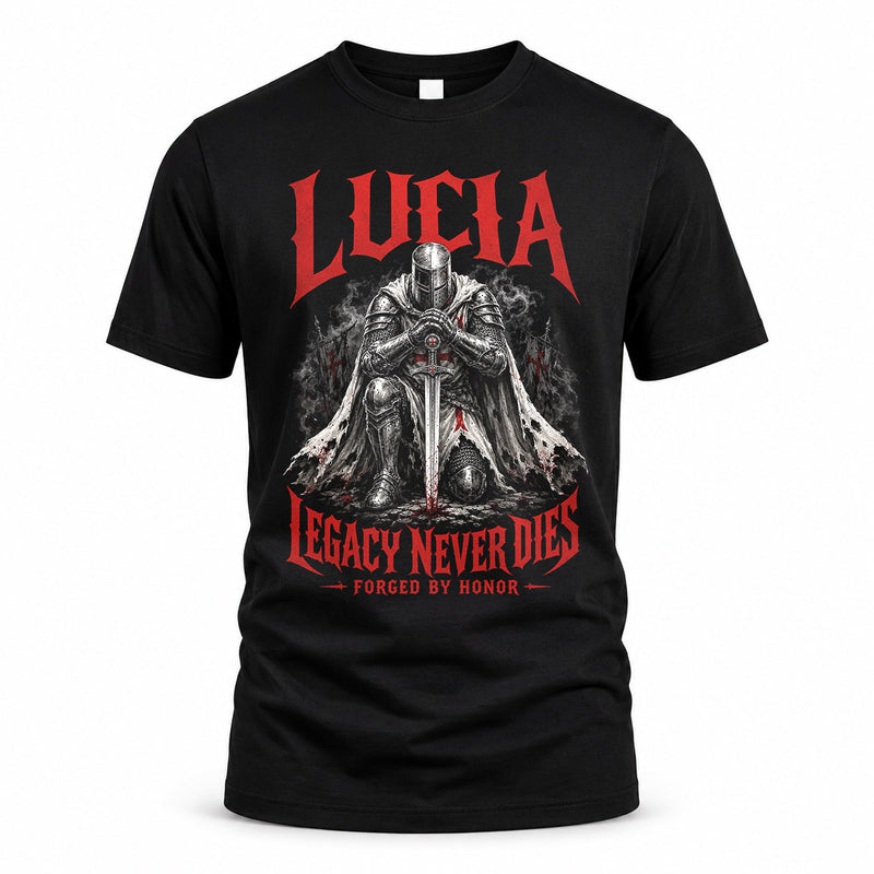 LUCIA HS90-K04-109 - NAME Legacy Never Dies Forged By Honor Personalized Knight