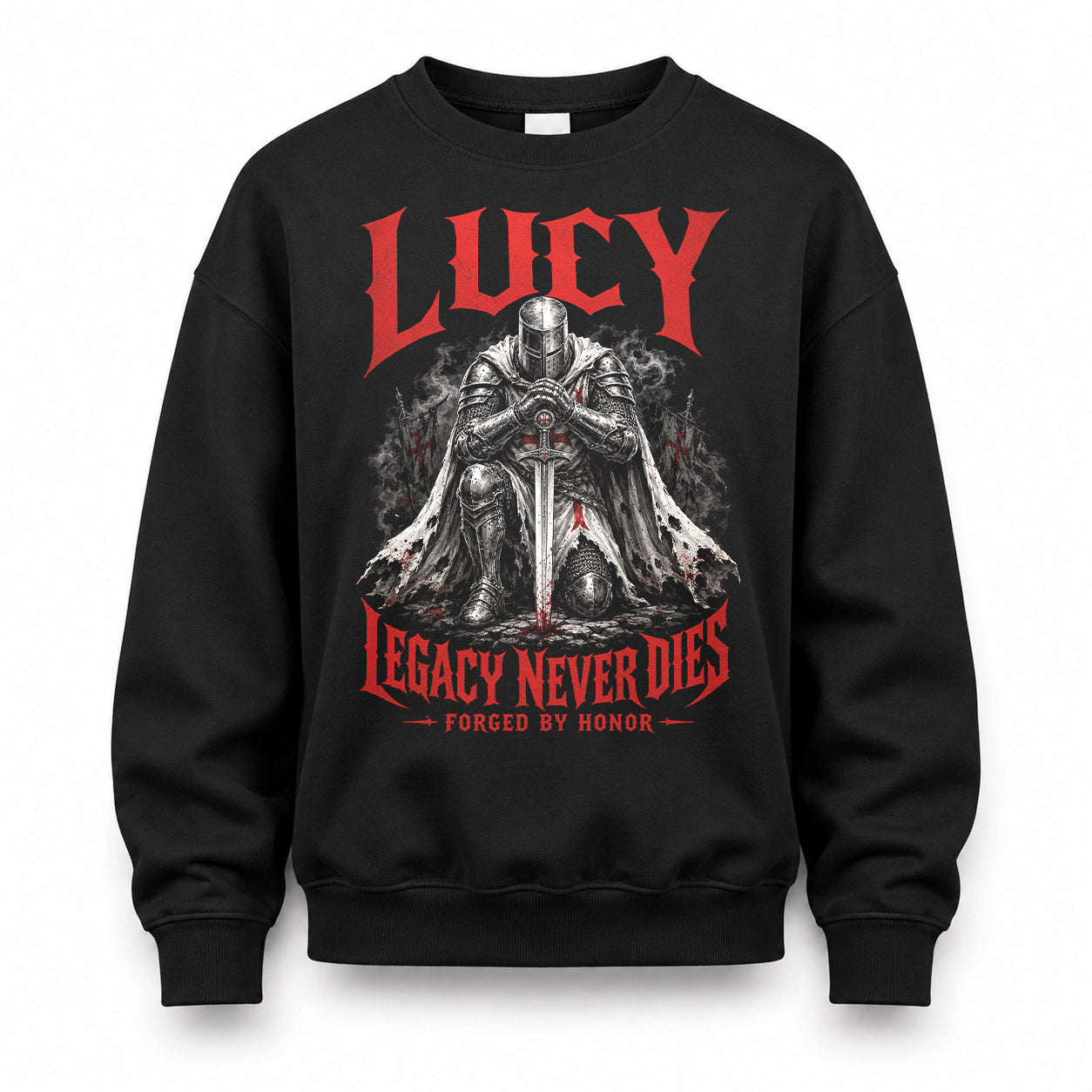 LUCY HS90-K04-109 - NAME Legacy Never Dies Forged By Honor Personalized Knight