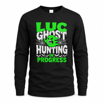 LUC HW22-K06-109 - NAME Ghost Hunting In Progress Personalized Halloween Shirt