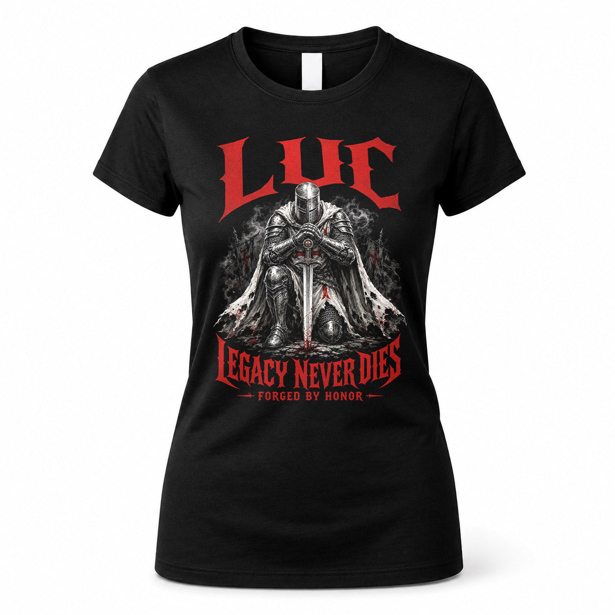 LUC HS90-K04-109 - NAME Legacy Never Dies Forged By Honor Personalized Knight