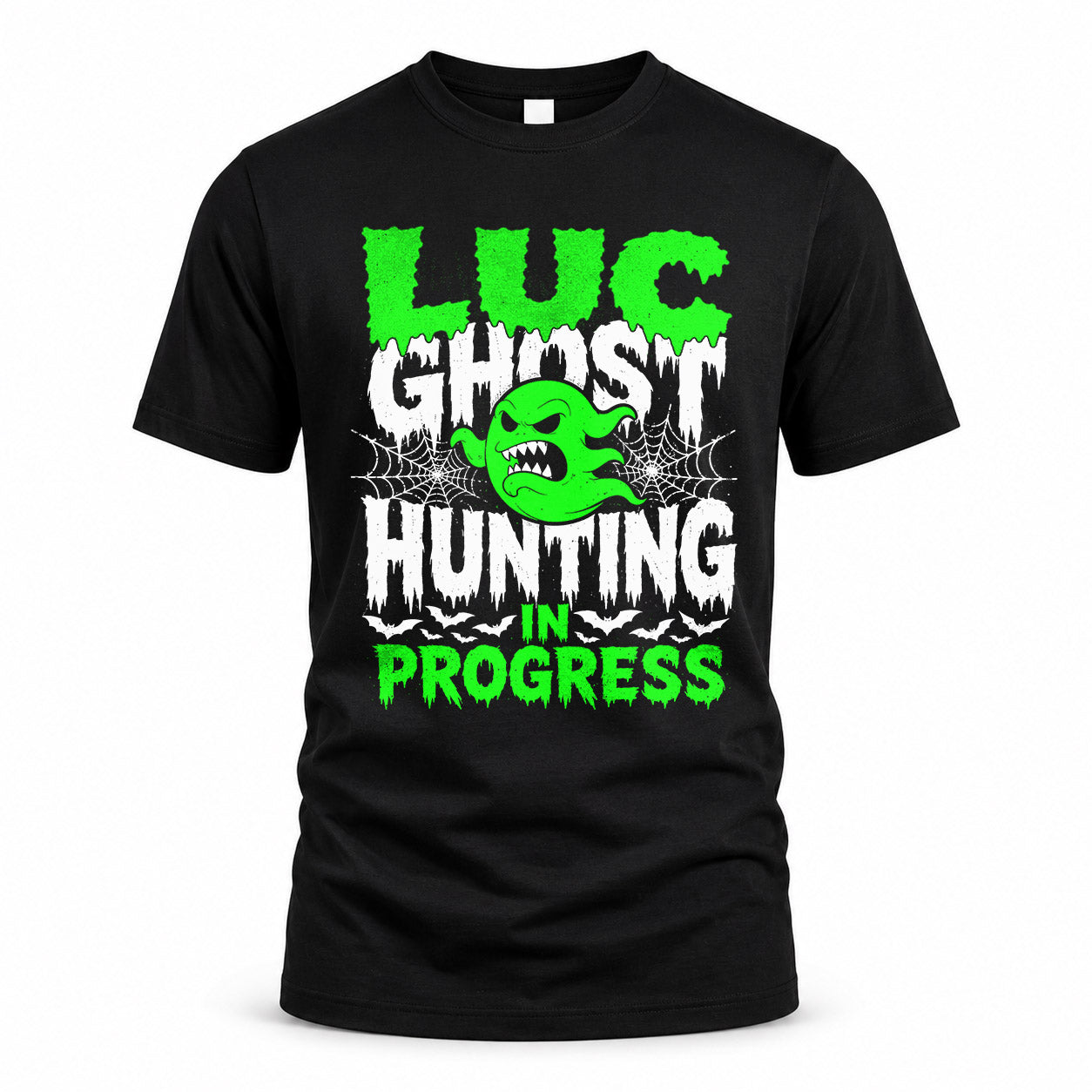 LUC HW22-K06-109 - NAME Ghost Hunting In Progress Personalized Halloween Shirt