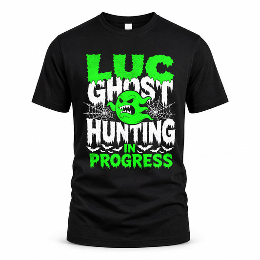 LUC HW22-K06-109 - NAME Ghost Hunting In Progress Personalized Halloween Shirt