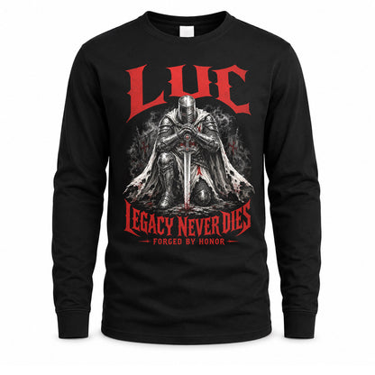 LUC HS90-K04-109 - NAME Legacy Never Dies Forged By Honor Personalized Knight