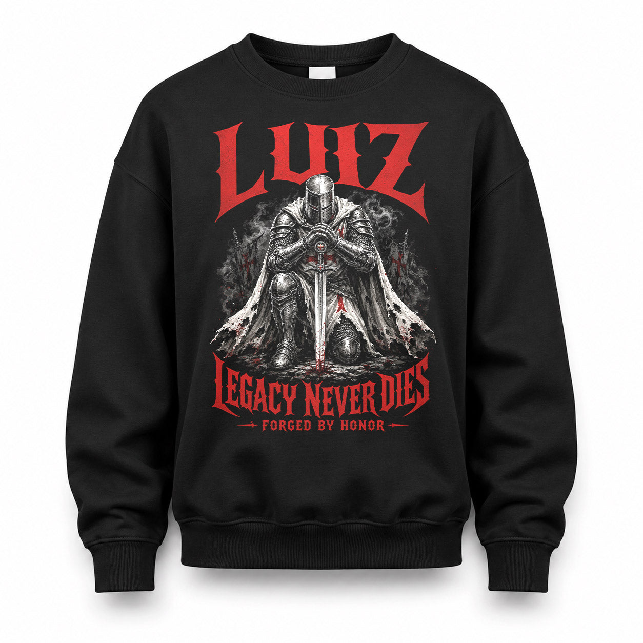 LUIZ HS90-K04-109 - NAME Legacy Never Dies Forged By Honor Personalized Knight